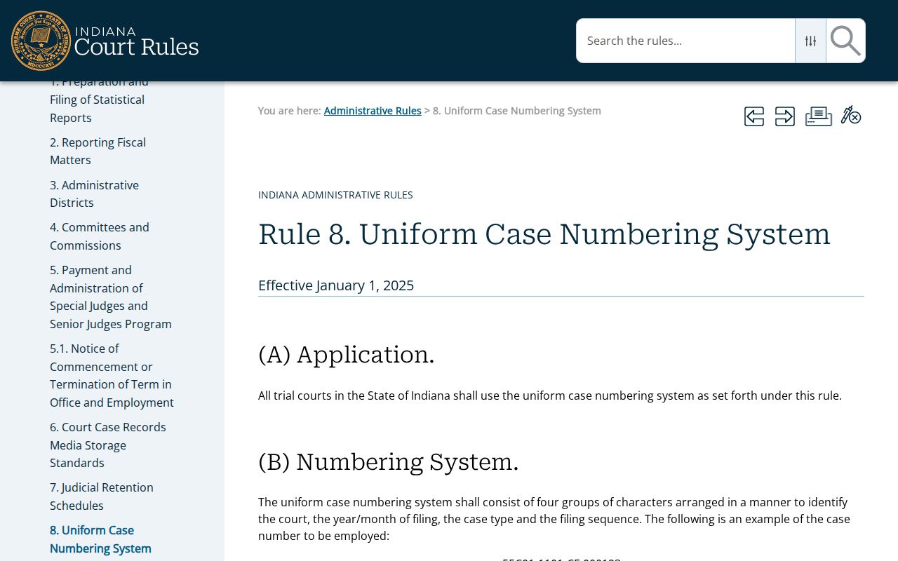 Noble County docket search case number anatomy
