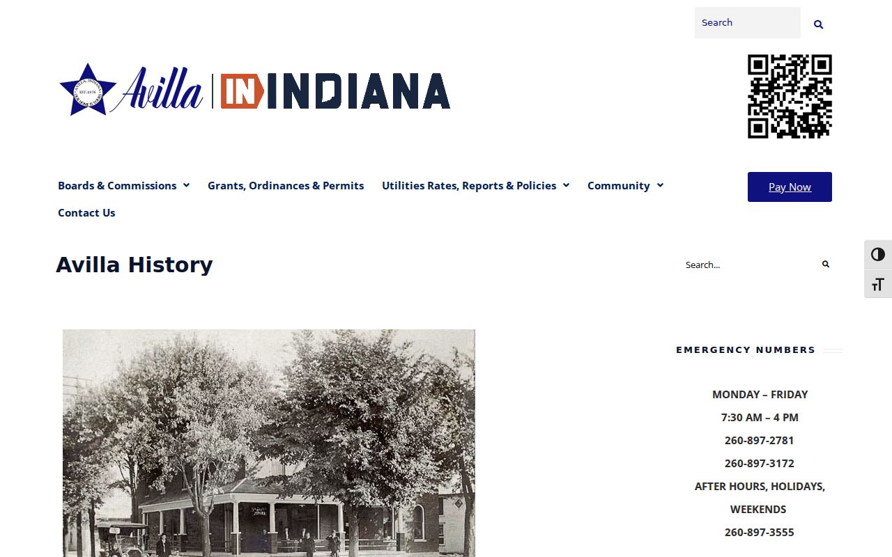 Avilla court records research with railroad and town history