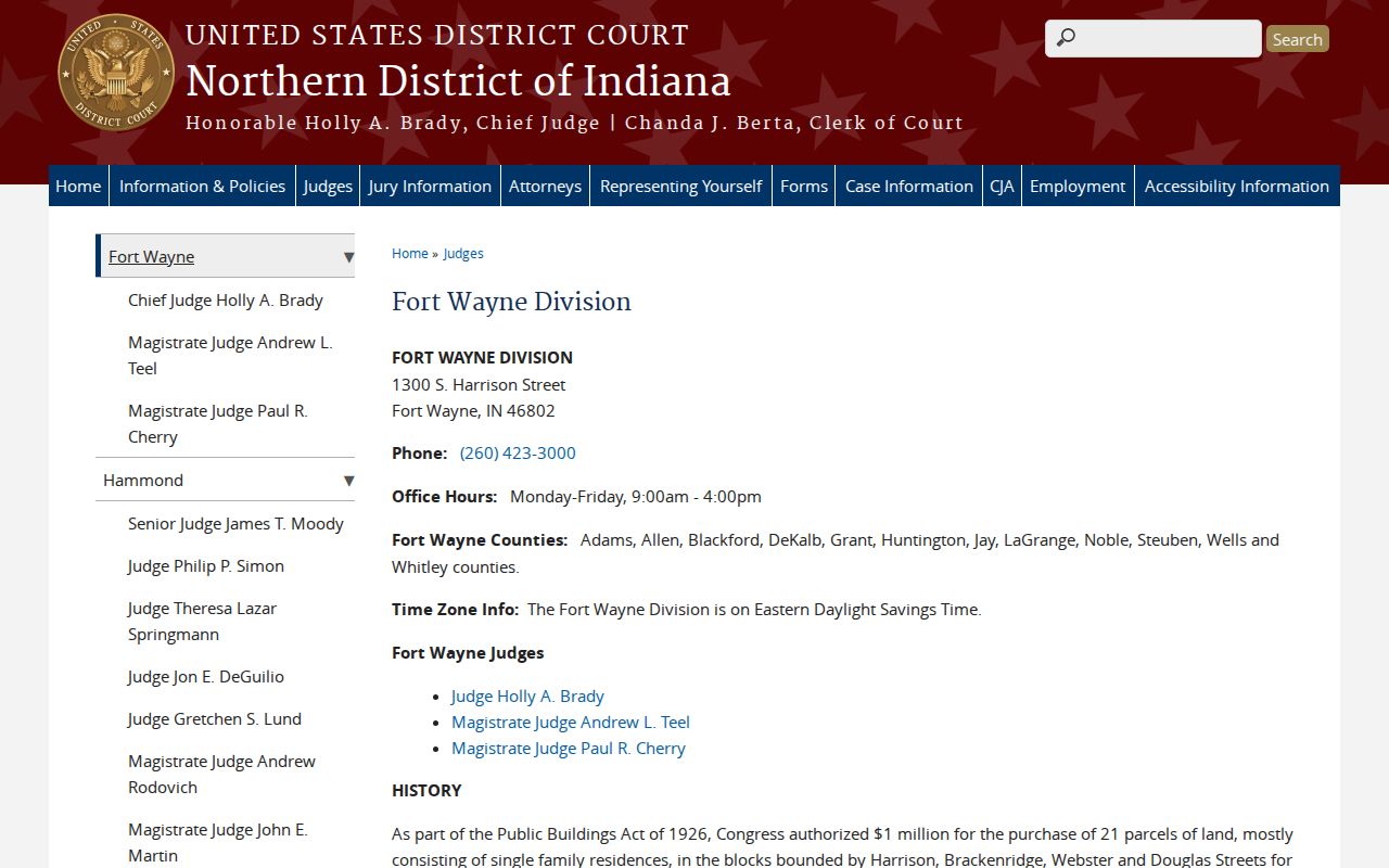 Noble County court docket federal division
