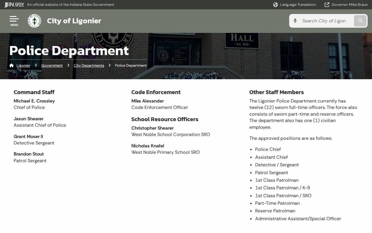 Ligonier court records and police report boundary